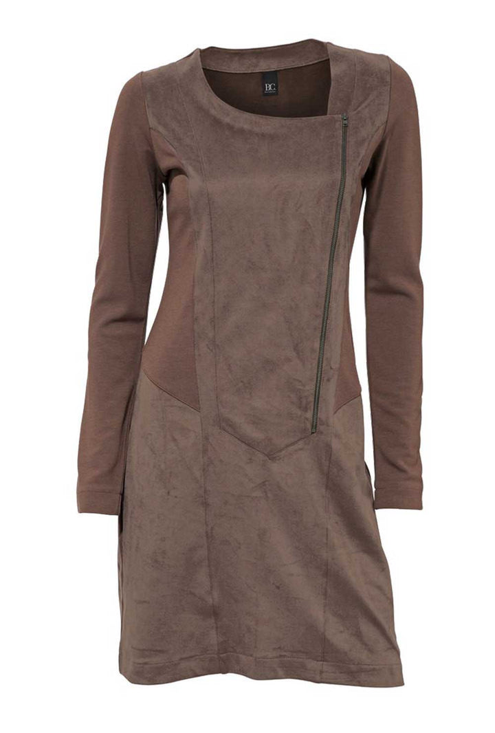 Heine - Best Connections Damen Reißverschluß-Patchkleid, taupe