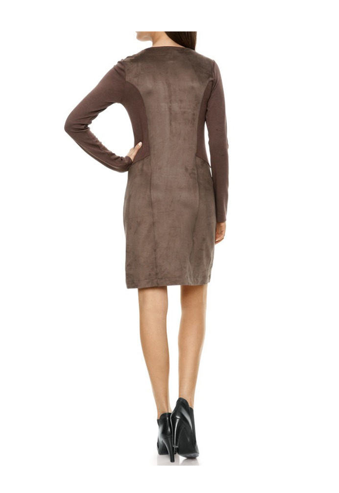 Heine - Best Connections Damen Reißverschluß-Patchkleid, taupe