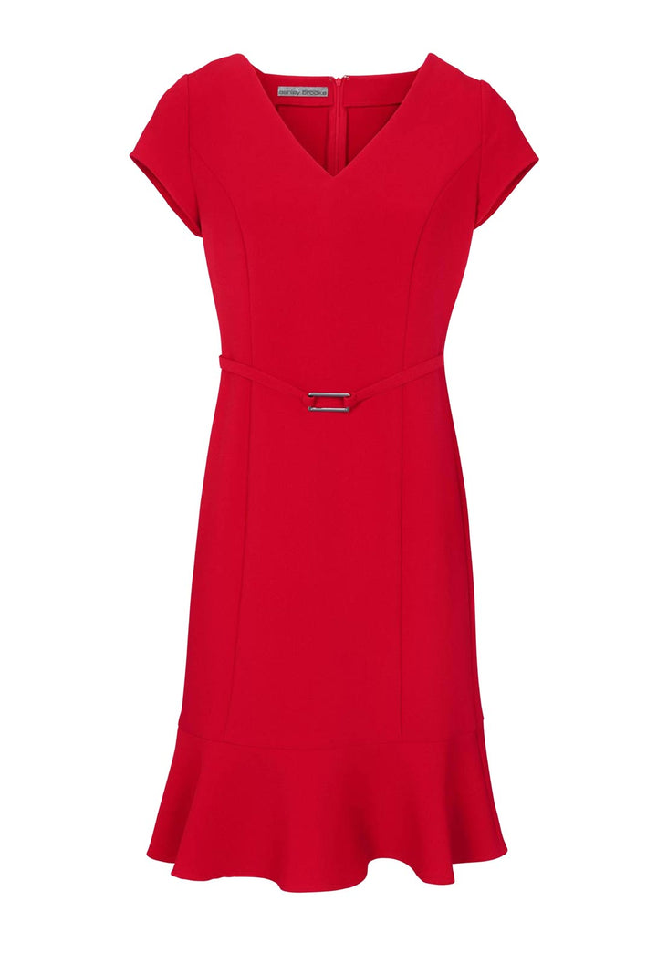 Ashley Brooke Damen Designer-Optimizer-Etuikleid, rot