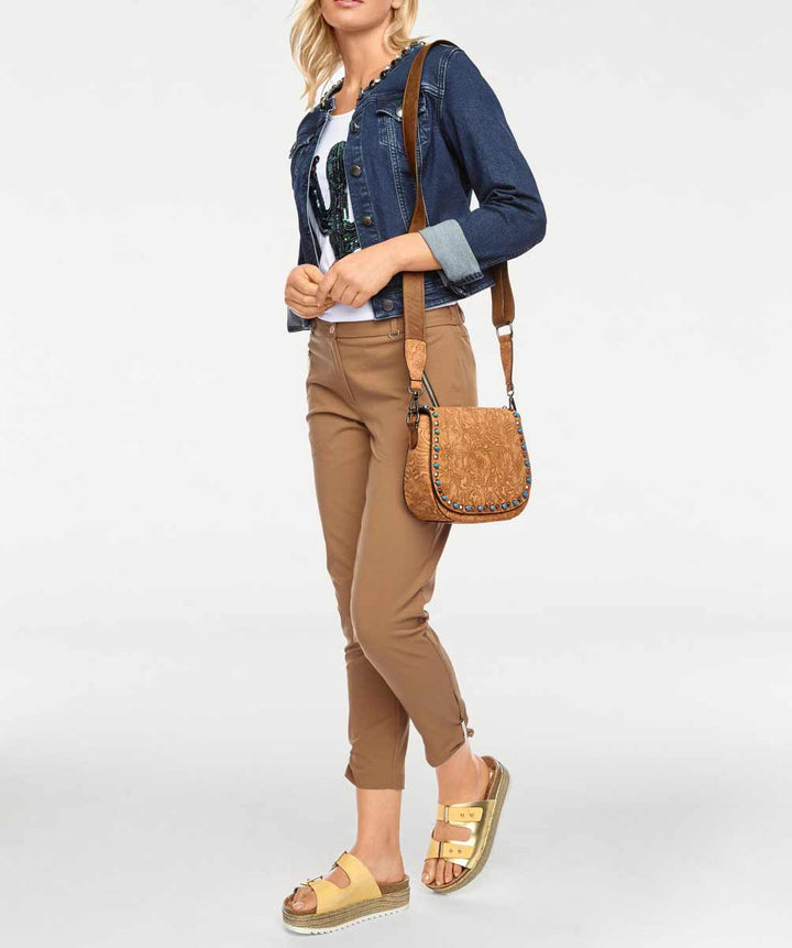 Louiz & Lou Damen Marken-Handtasche, camel