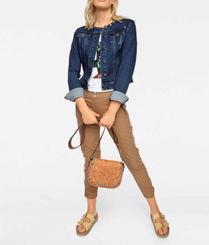 Louiz & Lou Damen Marken-Handtasche, camel