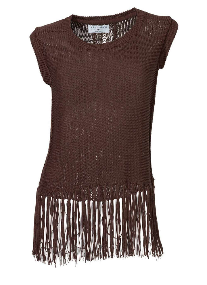 Rick Cardona Damen Designer-Pullover, schokobraun
