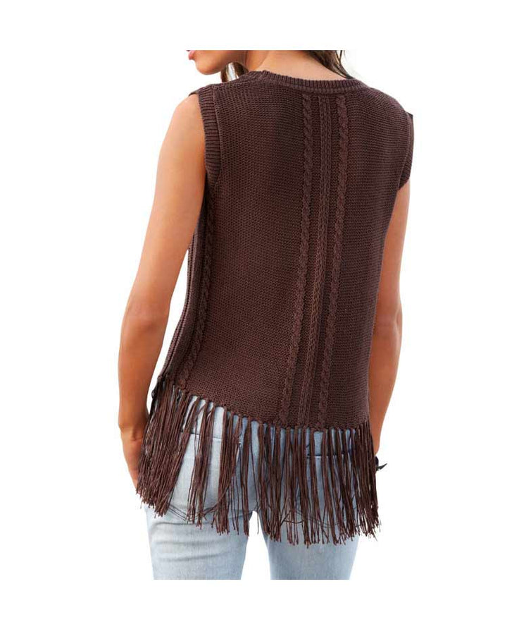 Rick Cardona Damen Designer-Pullover, schokobraun