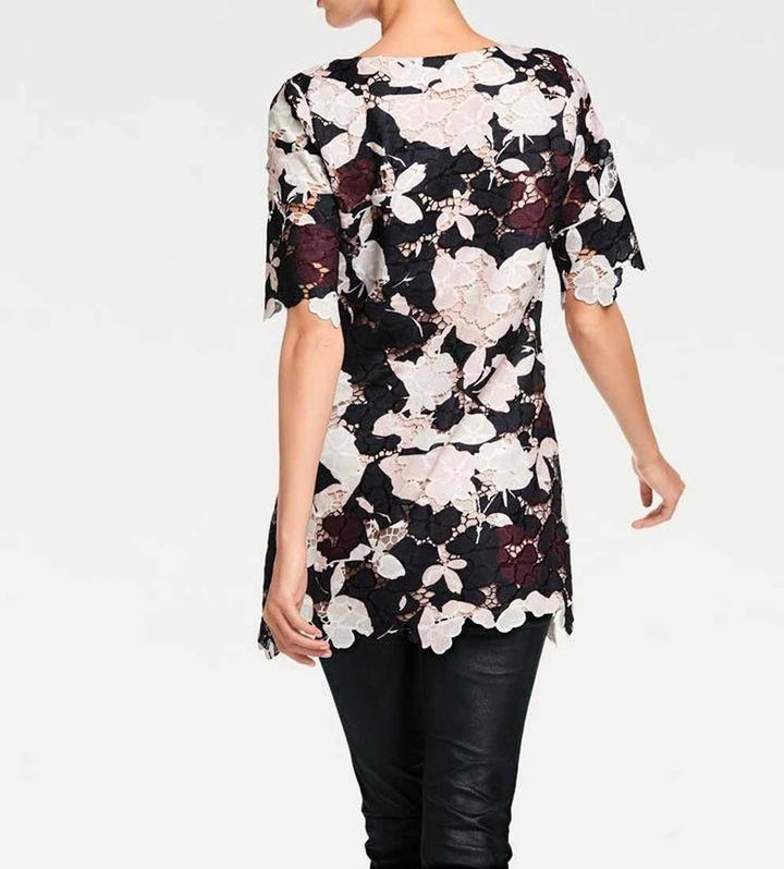 Ashley Brooke Damen Designer-Spitzentunika, bunt