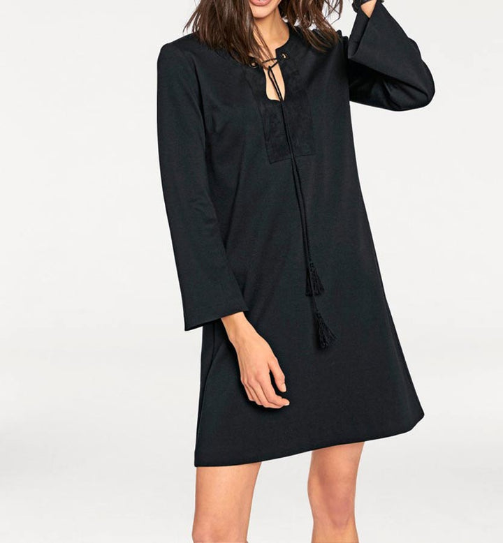 Rick Cardona Damen Designer-Kleid, schwarz