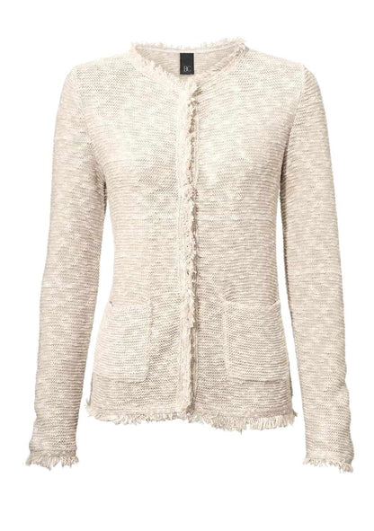 HEINE - BEST CONNECTIONS Damen Cardigan mit Fransen, beige