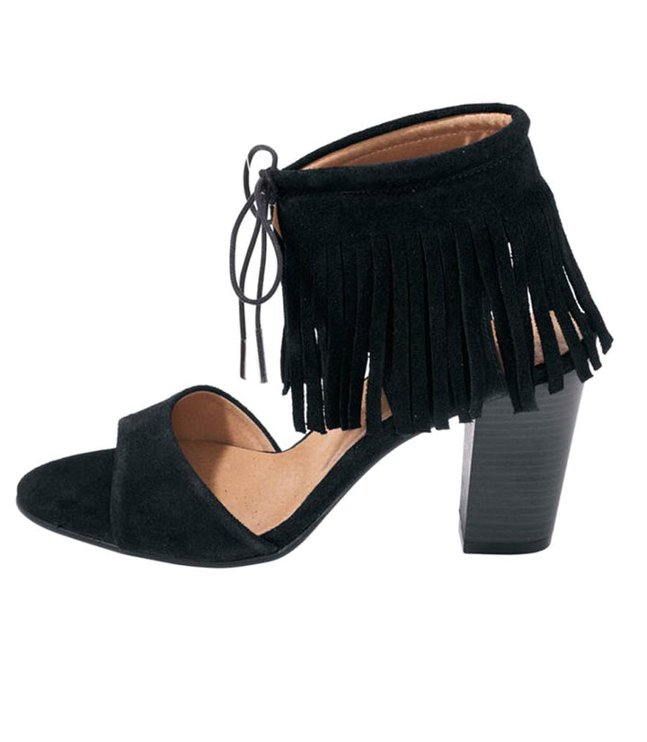 Heine Damen Sandalette, schwarz