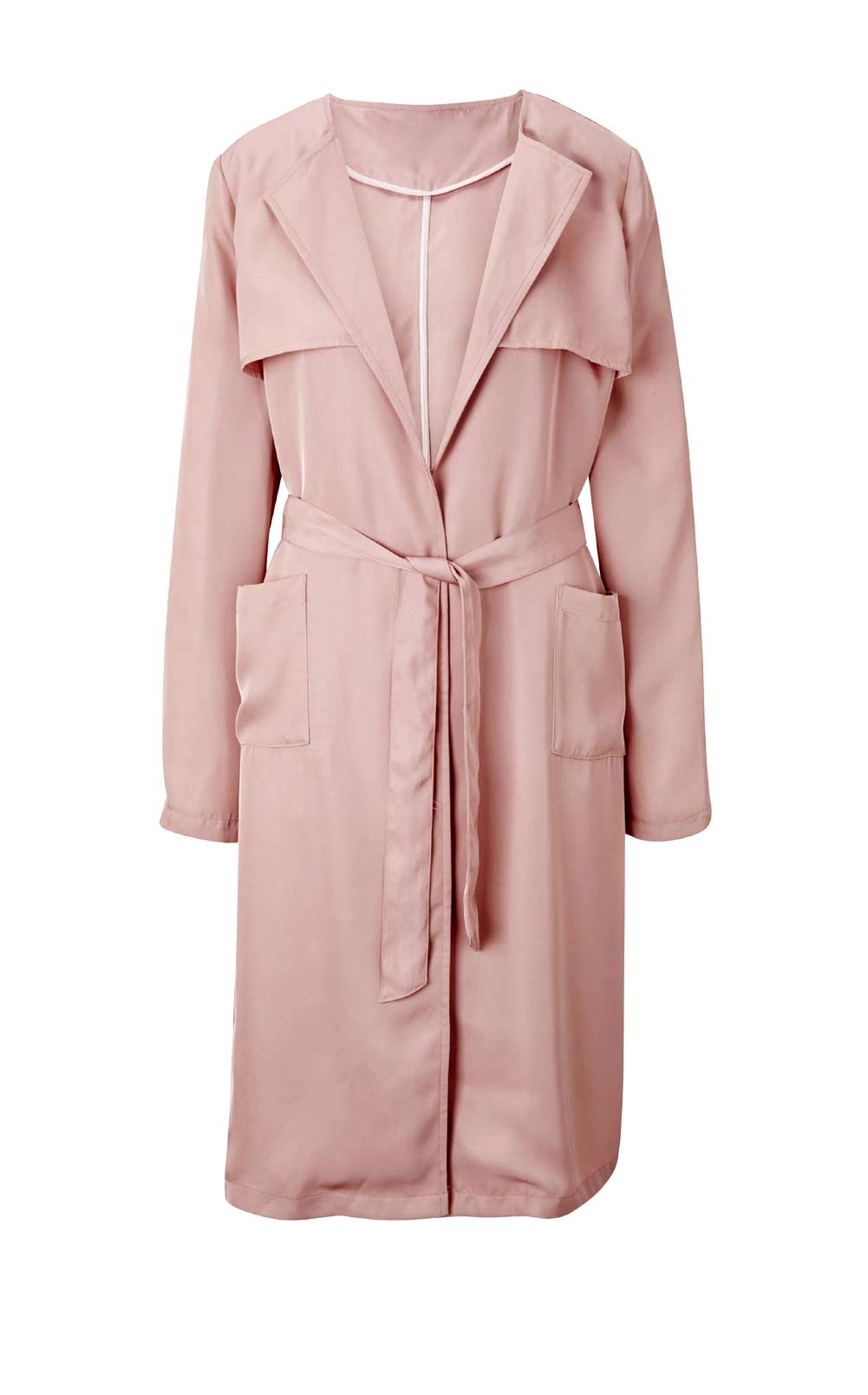 LINEA TESINI Damen Designer-Trenchcoat, puder