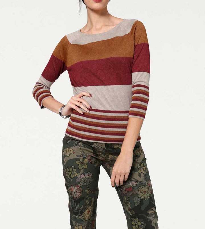 Heine - Best Connections Damen Feinstrickpullover, bunt