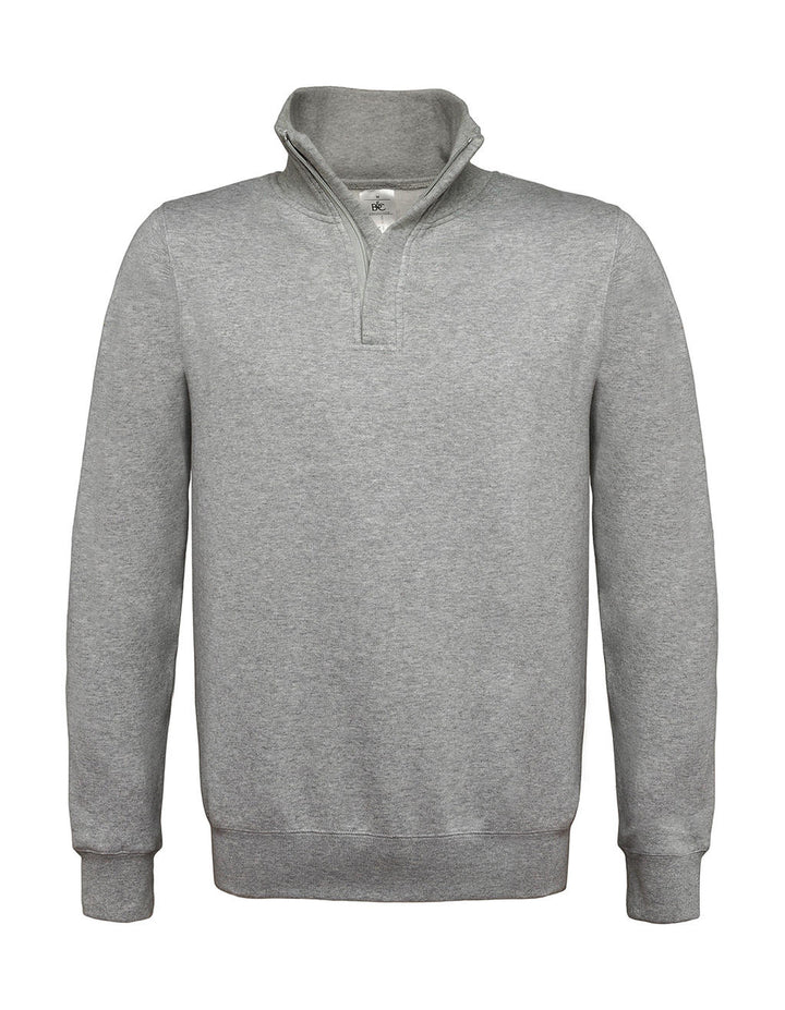 B&C Herren 1/4 Zip Sweat Pullover Sweatshirt mit Stehkragen