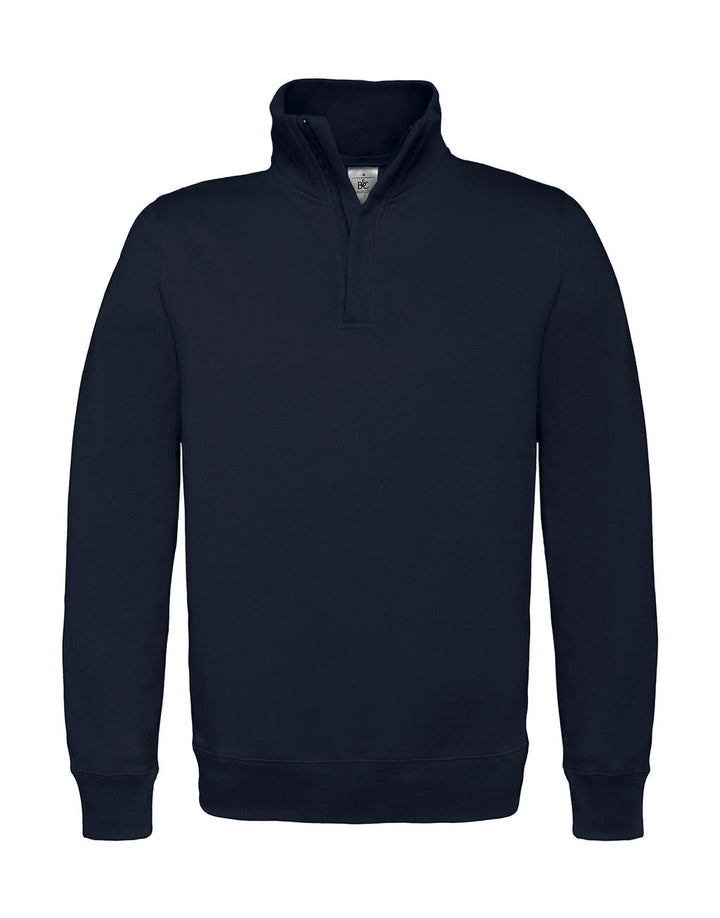 B&C Herren 1/4 Zip Sweat Pullover Sweatshirt mit Stehkragen