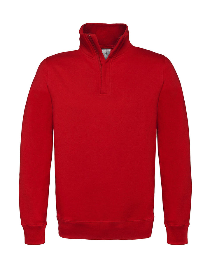 B&C Herren 1/4 Zip Sweat Pullover Sweatshirt mit Stehkragen