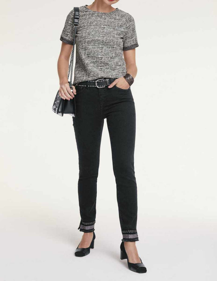 HEINE Damen Bauchweg-Jeans ALERIA", schwarz"