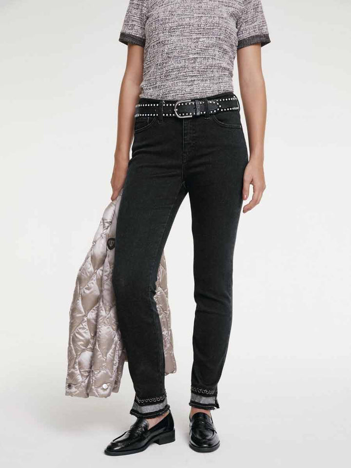 HEINE Damen Bauchweg-Jeans ALERIA", schwarz"