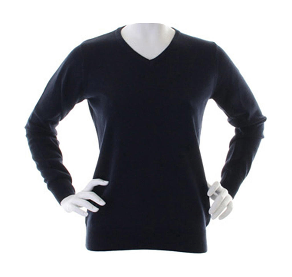 Kustom Kit Damen V-Neck Pullover Sweater Sweatshirt Pulli langsarm