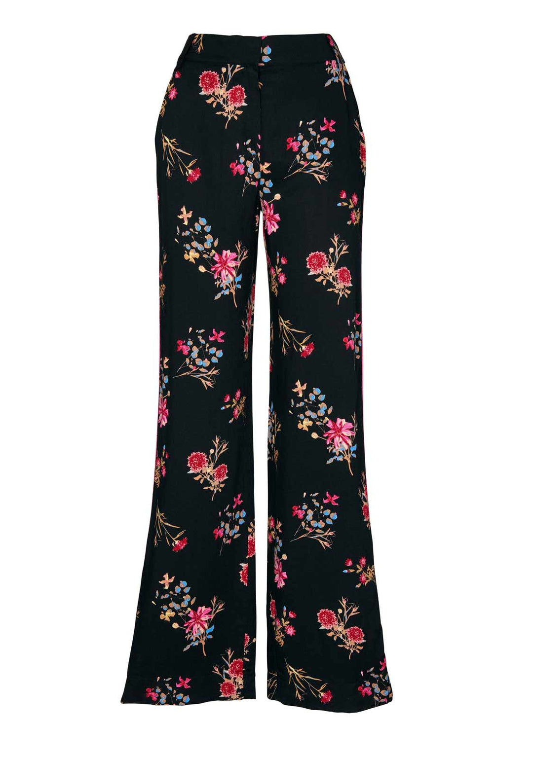 Heine Damen Druckhose, schwarz-bunt