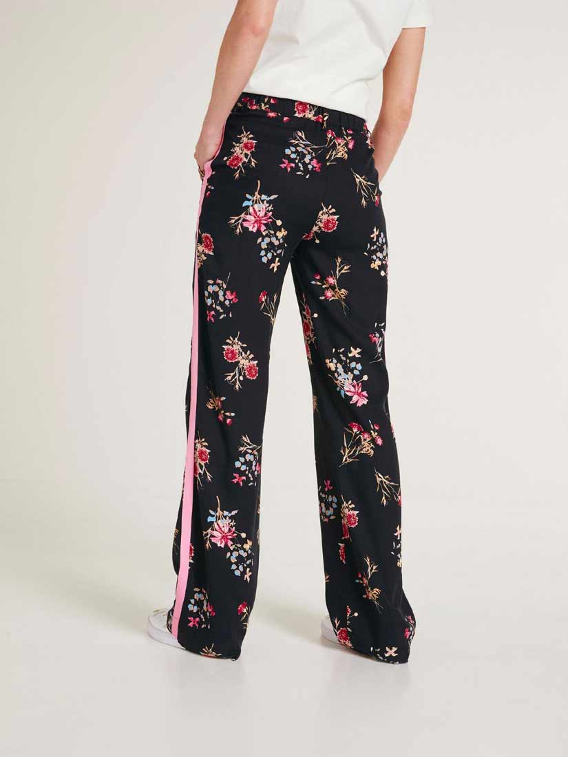 Heine Damen Druckhose, schwarz-bunt