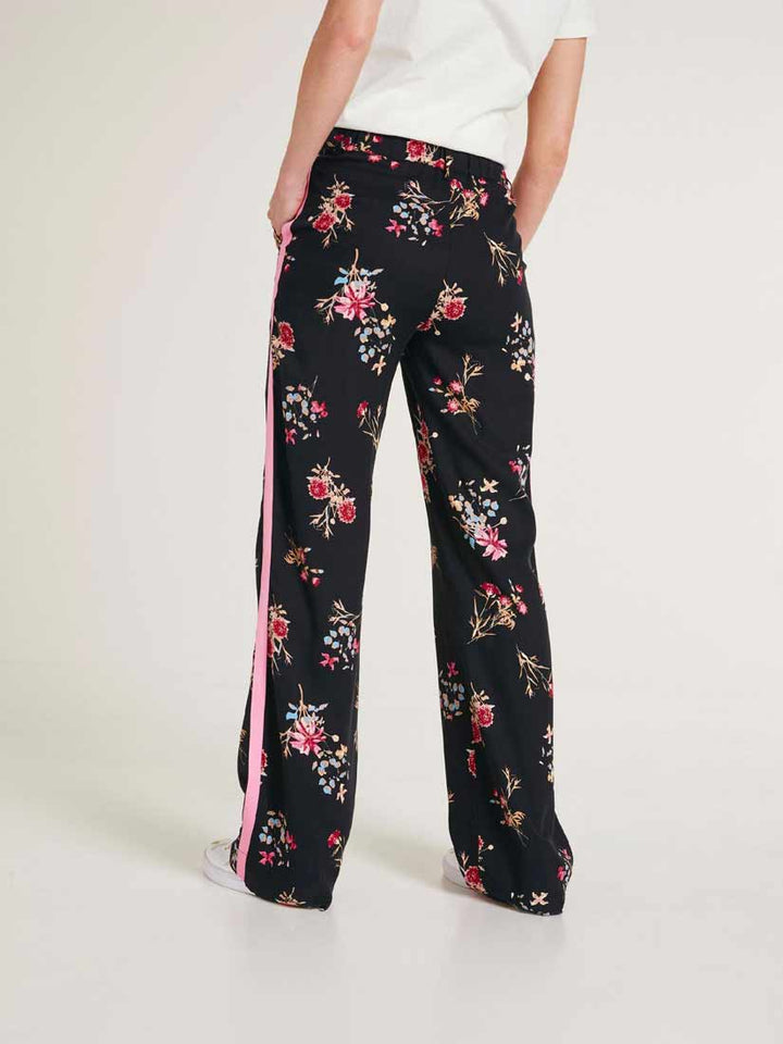 Heine Damen Druckhose, schwarz-bunt