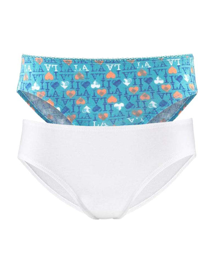 Schiesser Marken-Kinder-Slip-Set, blau-weiß