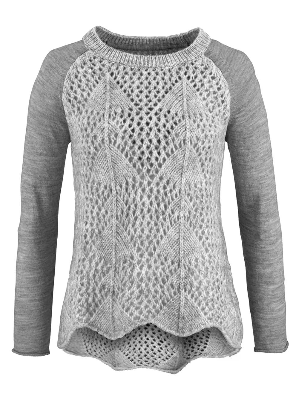 Herrlicher Damen Marken-Pullover, hellgrau