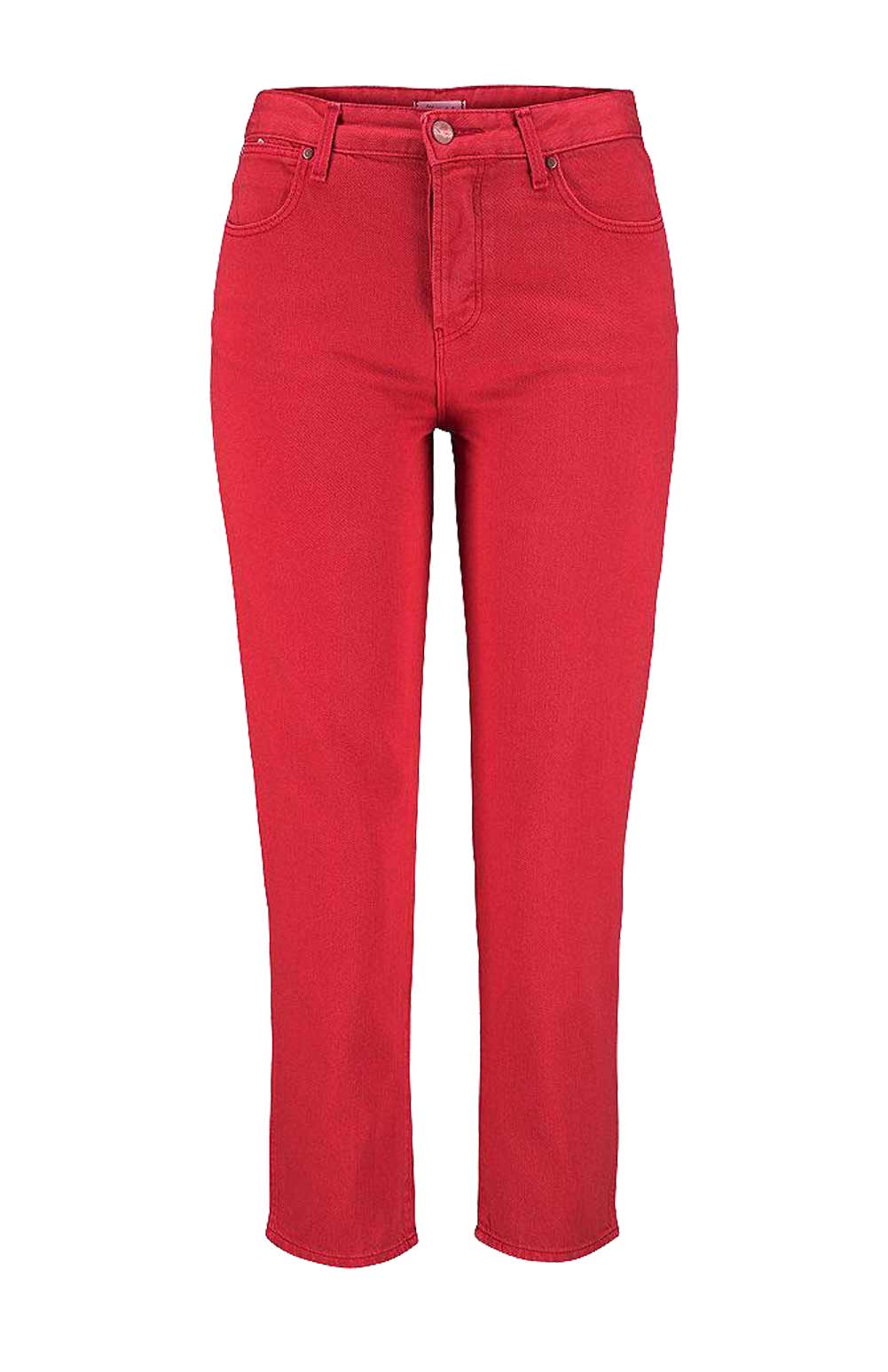 Wrangler Damen Marken-7/8-Jeans, rot