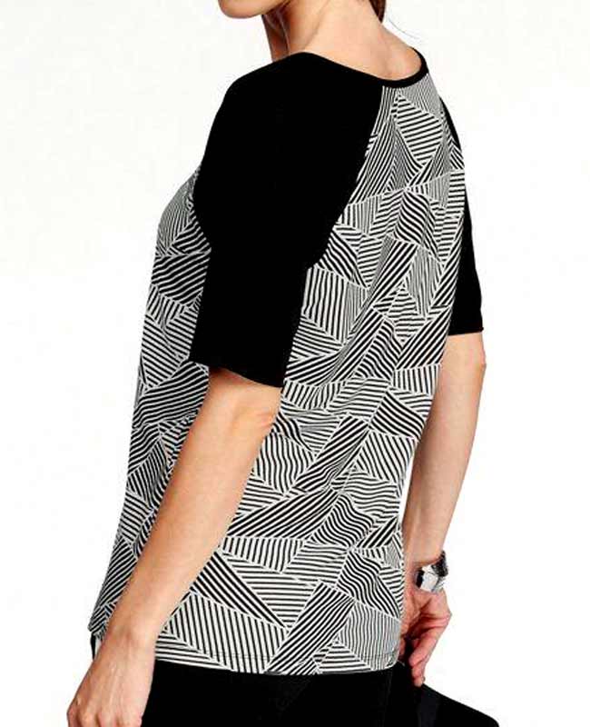 Laura Scott Damen Shirt, schwarz-weiß