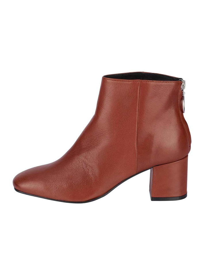 Heine Damen Lederstiefelette, rostbraun