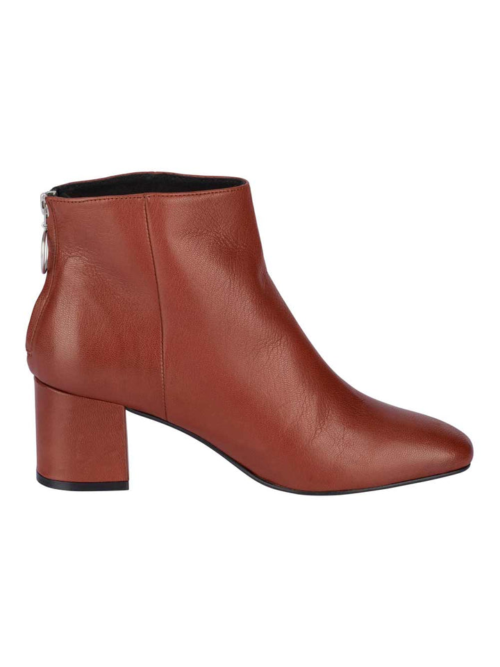 Heine Damen Lederstiefelette, rostbraun