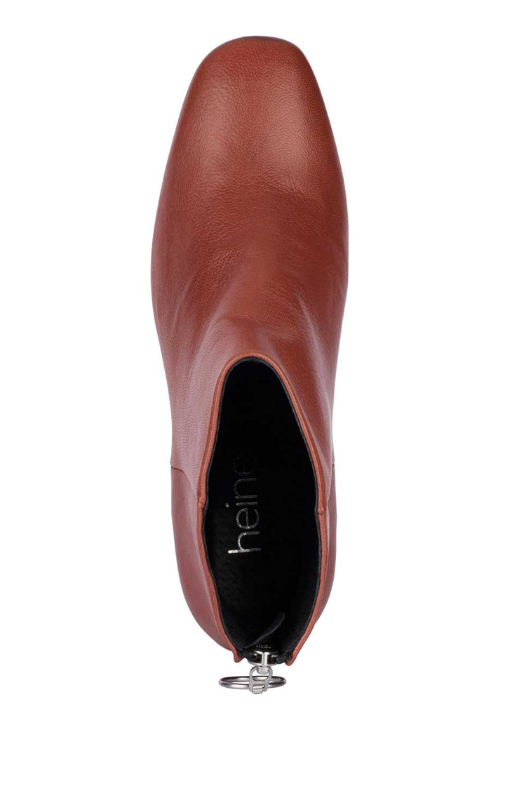 Heine Damen Lederstiefelette, rostbraun
