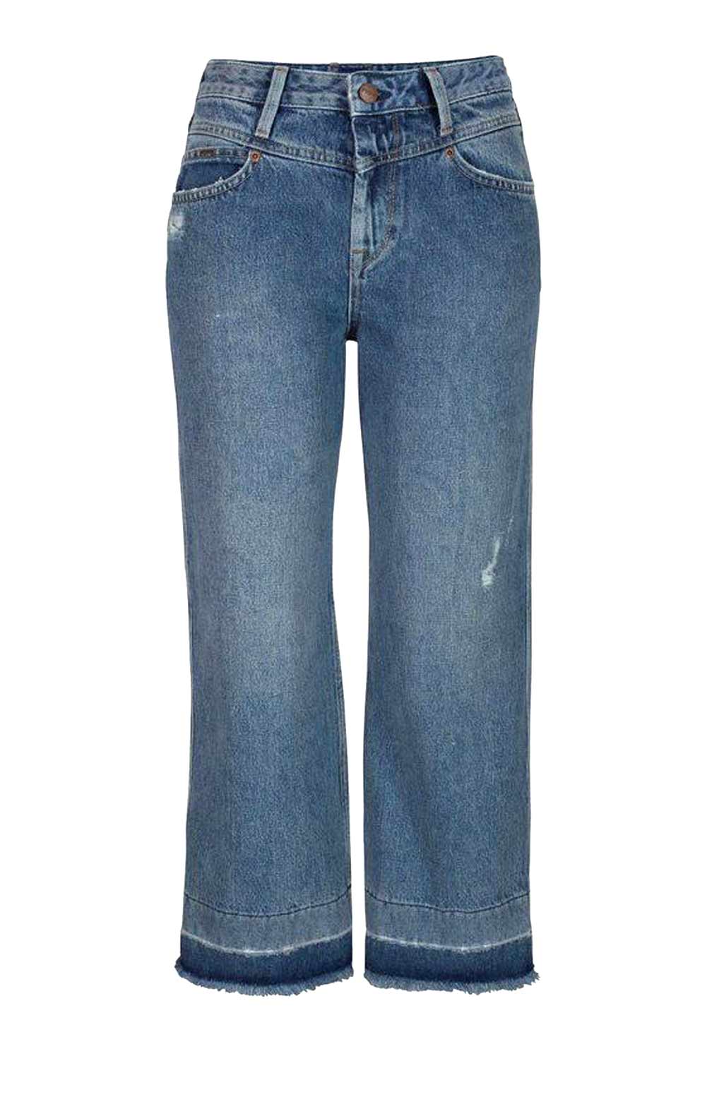 Pepe Jeans Damen Marken-Culottejeans, blau