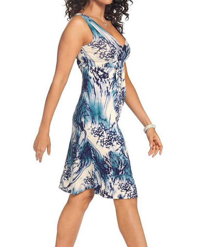 Boysens Damen Kleid, blau-weiß