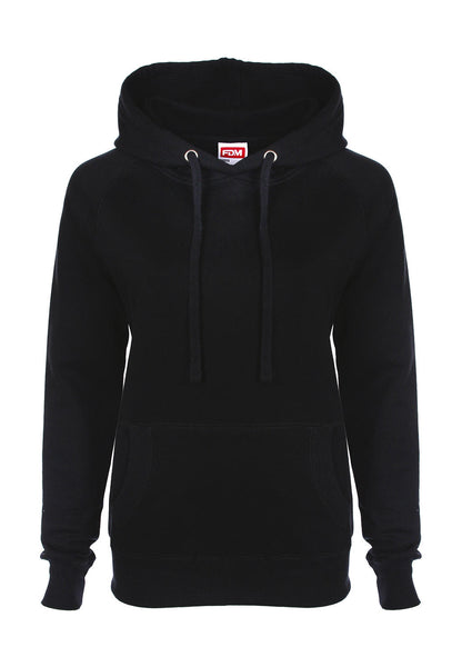 FDM Damen Ladies Raglan Hoodie Kapuzenpullover