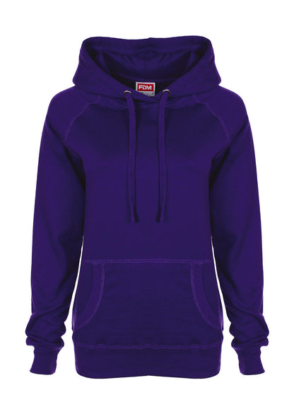 FDM Damen Ladies Raglan Hoodie Kapuzenpullover