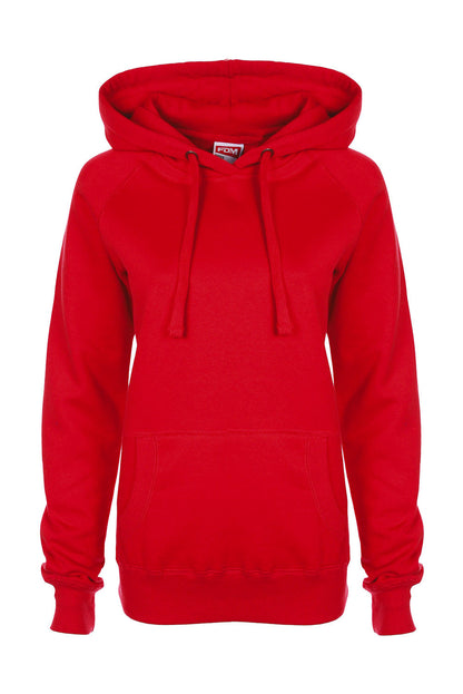 FDM Damen Ladies Raglan Hoodie Kapuzenpullover