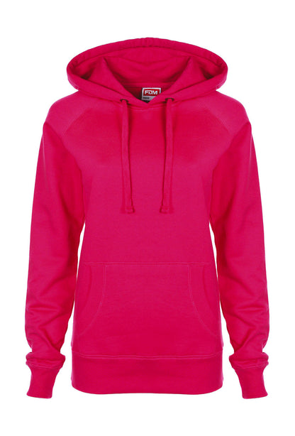 FDM Damen Ladies Raglan Hoodie Kapuzenpullover