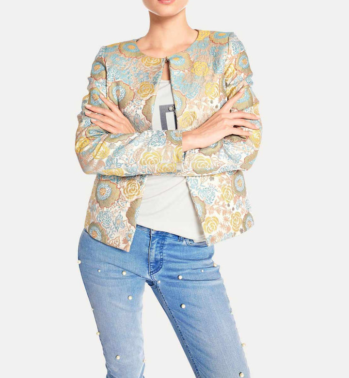 Rick Cardona Damen Designer-Jacquardkostüm, bunt