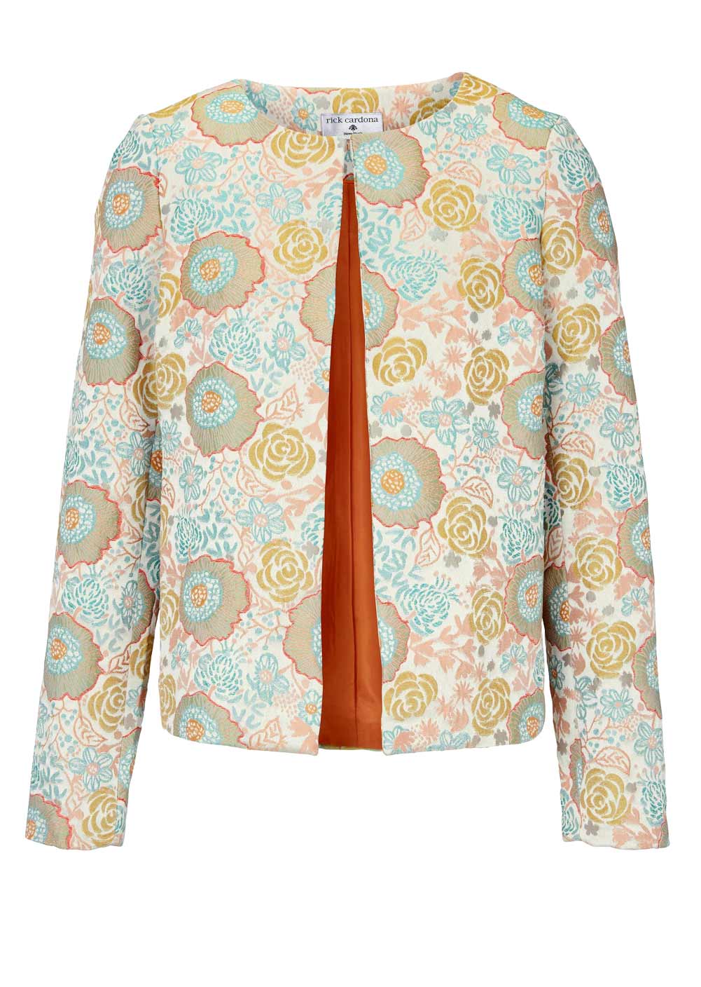 Rick Cardona Damen Designer-Jacquardkostüm, bunt