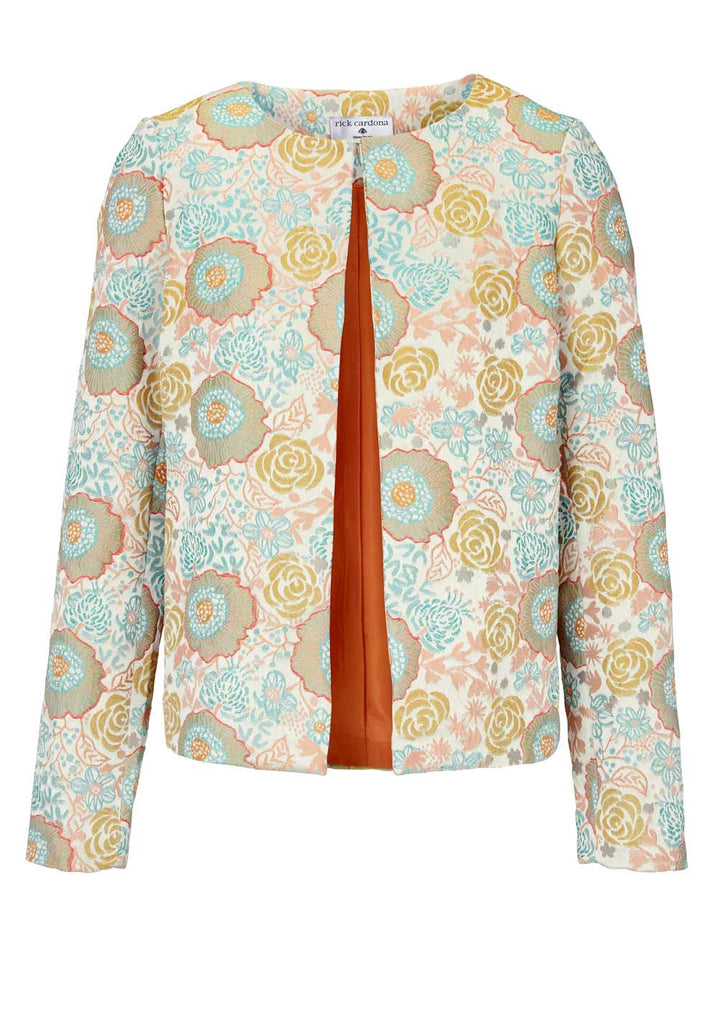 Rick Cardona Damen Designer-Jacquardkostüm, bunt