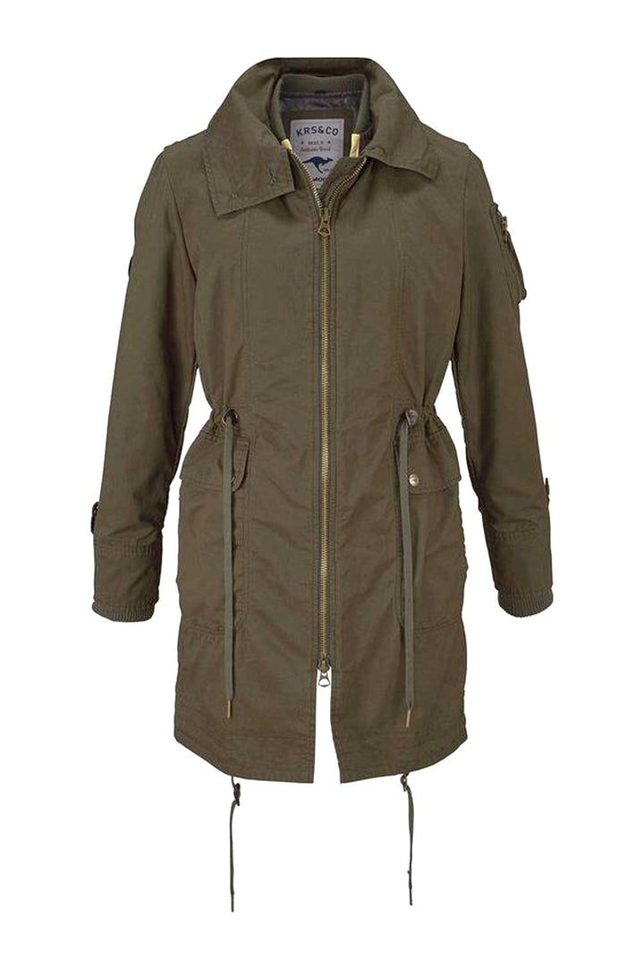 Kangaroos Damen Marken-2-in-1-Parka, khaki