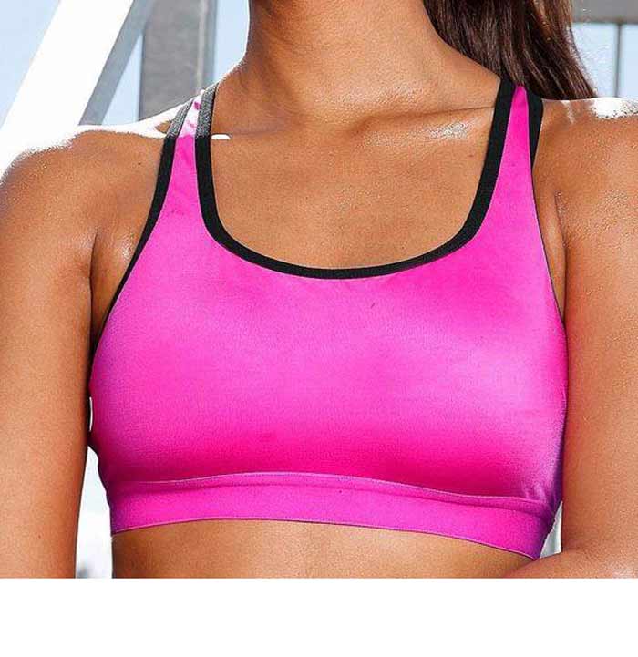 Bench Damen Marken-Sport-BH, pink-schwarz