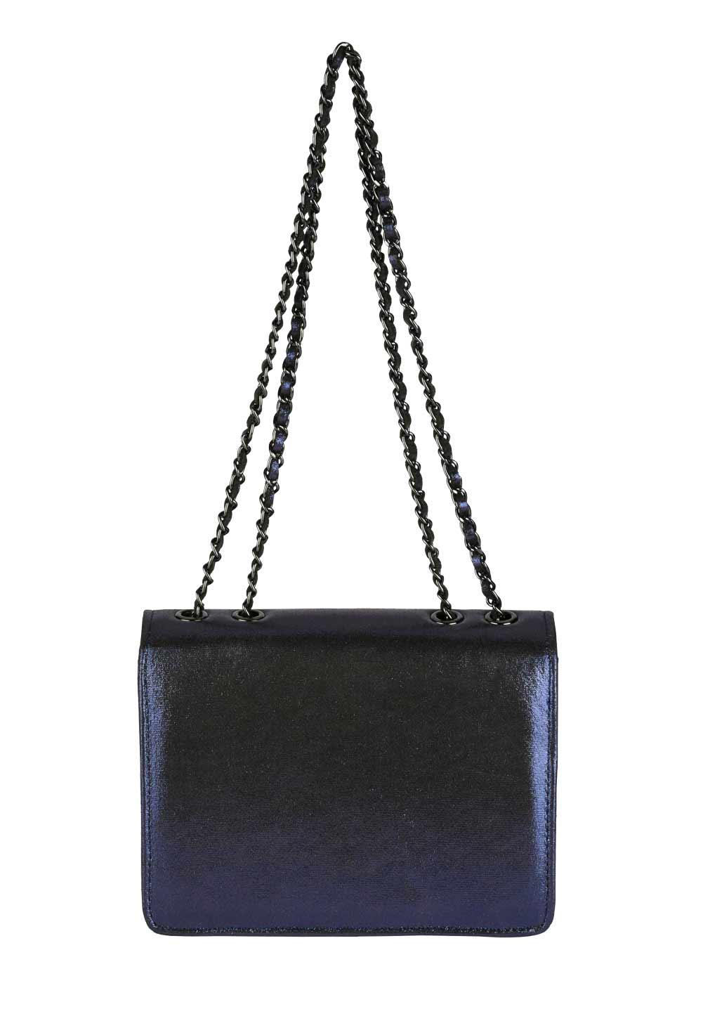 Collezione Alessandro Damen Marken-Tasche mit Strasssteinen, nachtblau