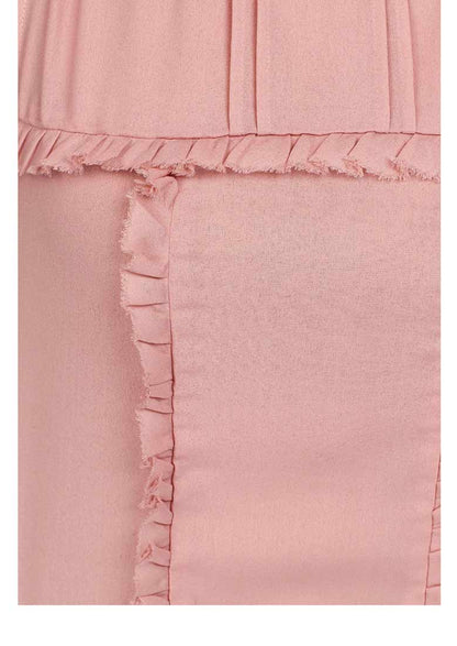 Tamaris Damen Marken-Bluse mit Rüschen, rosé