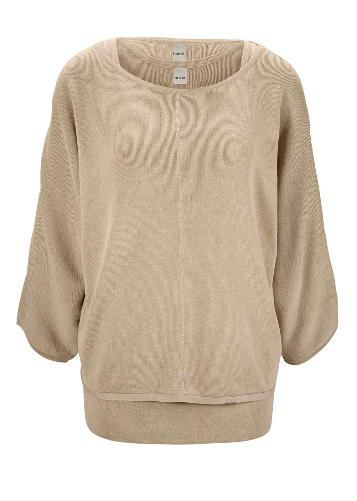 Heine Damen Pullover + Top, sand