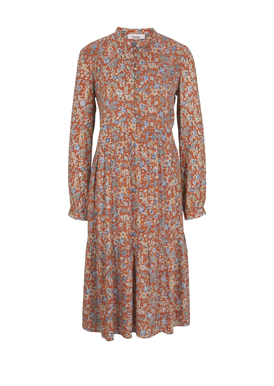 LINEA TESINI Damen Designer-Druckkleid, bunt