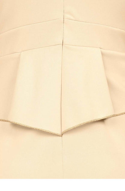 Vivance Collection Damen Volant-Kleid, champagner