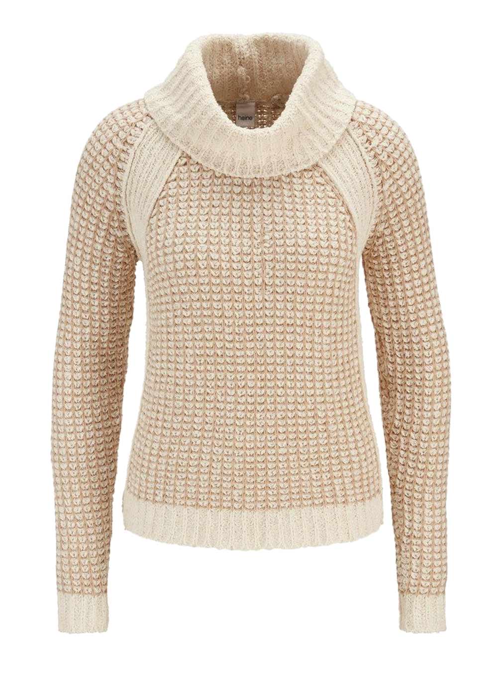 Heine Damen Rollkragenpullover, ecru