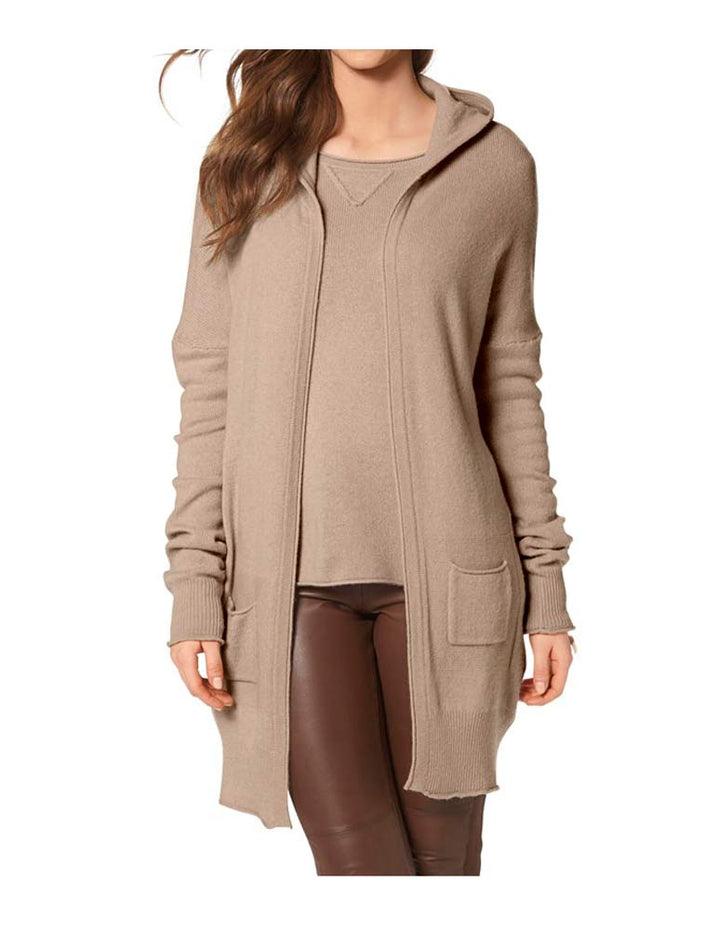 CP Twentynine Damen Marken-Kaschmir-Longstrickjacke, beige