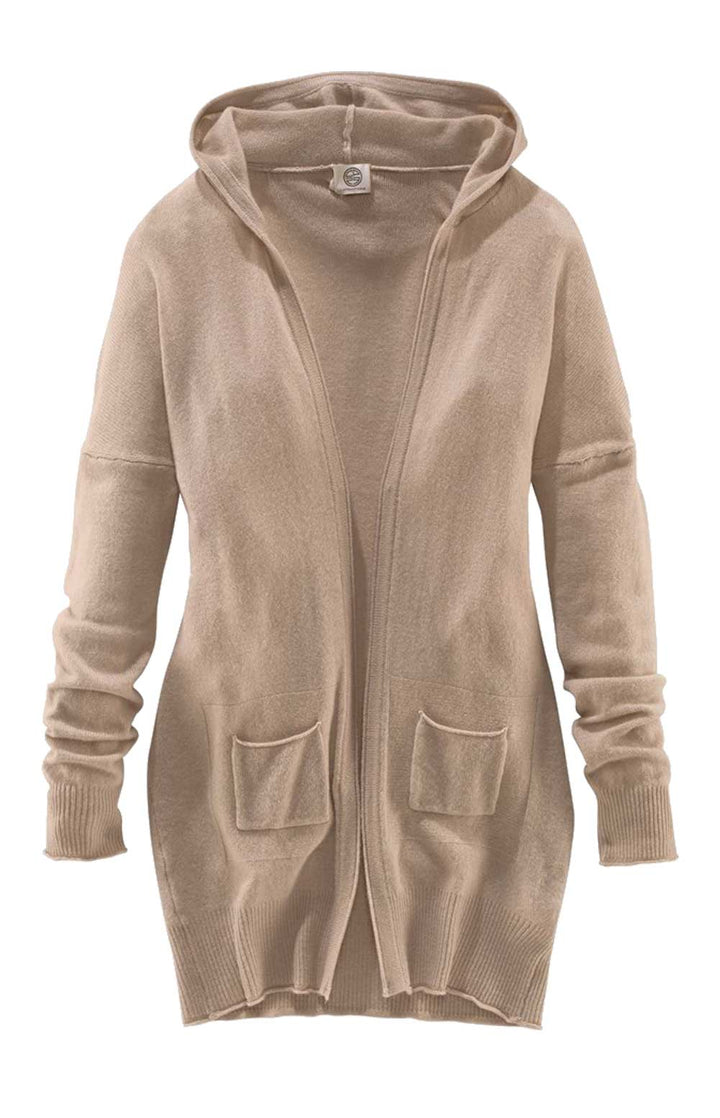 CP Twentynine Damen Marken-Kaschmir-Longstrickjacke, beige