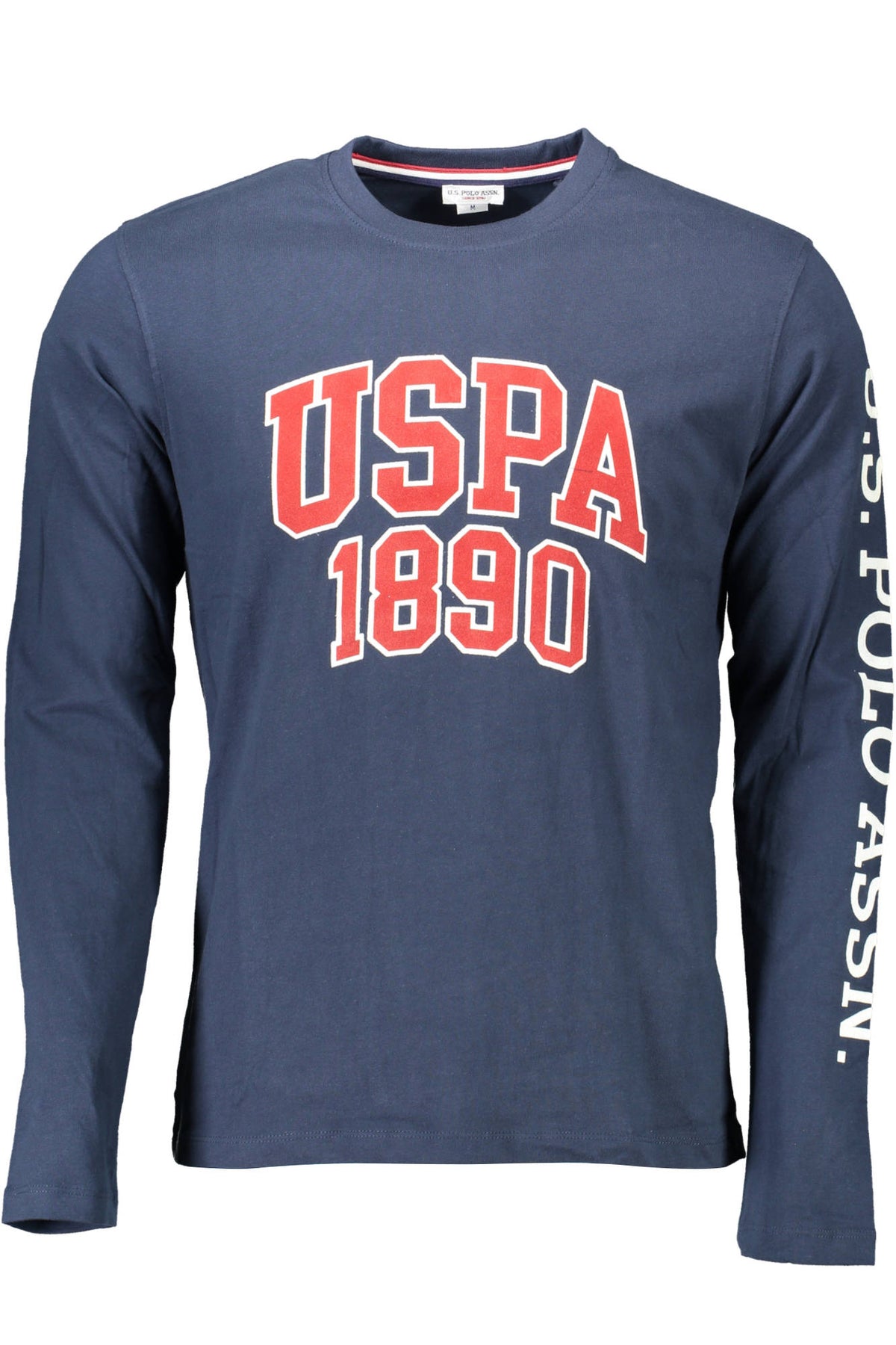 U.S. POLO Herren T-Shirt Shirt Sweatshirt Oberteil mit Rundhalsausschnitt, langärmlig