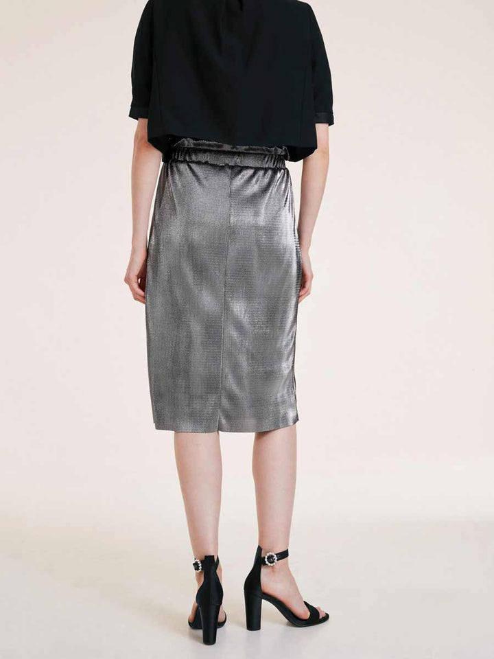 Ashley Brooke Damen Designer-Rock, silberfarben-metallic